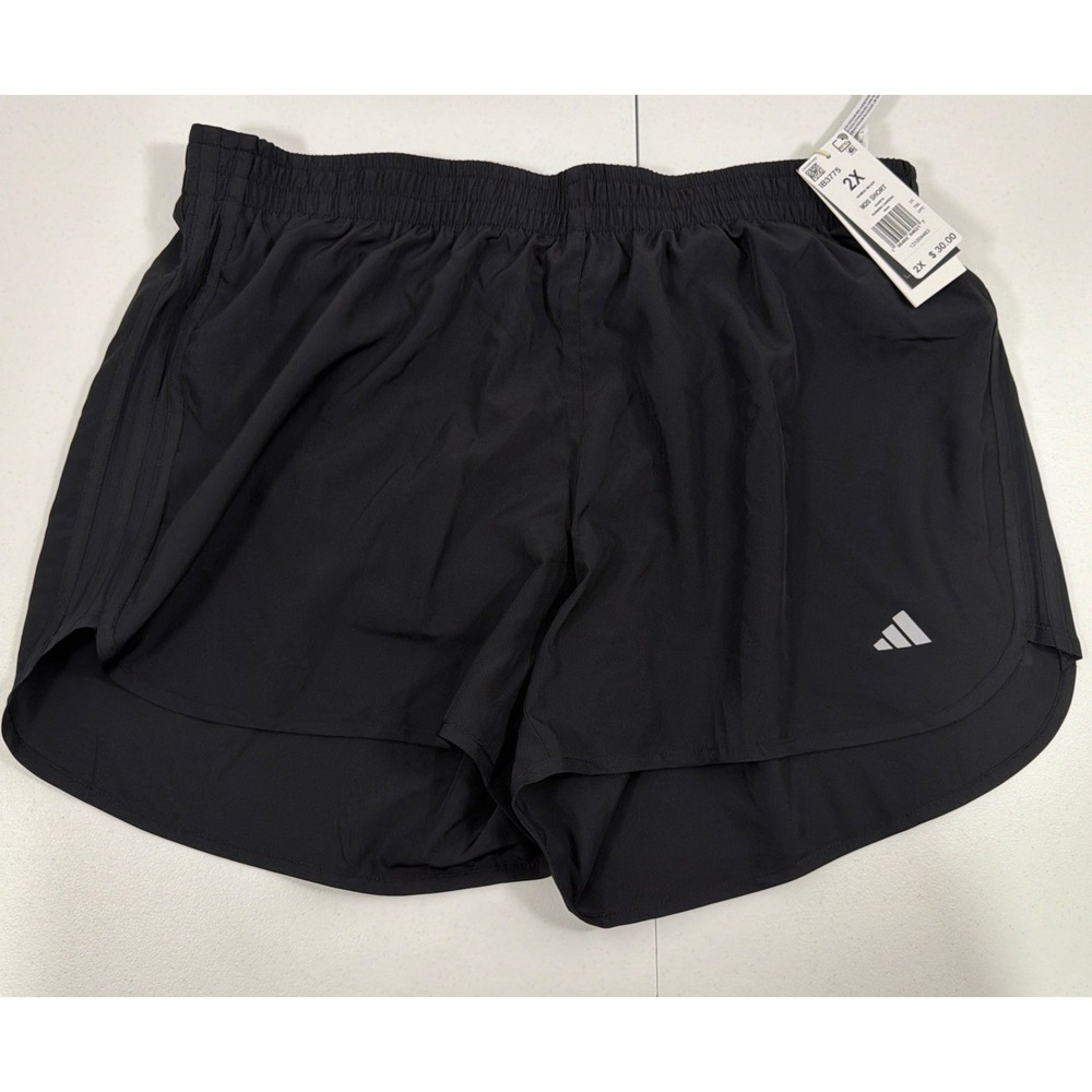 Adidas Women's 2XL M20 Running Shorts Black Summer Athletic Plus Size